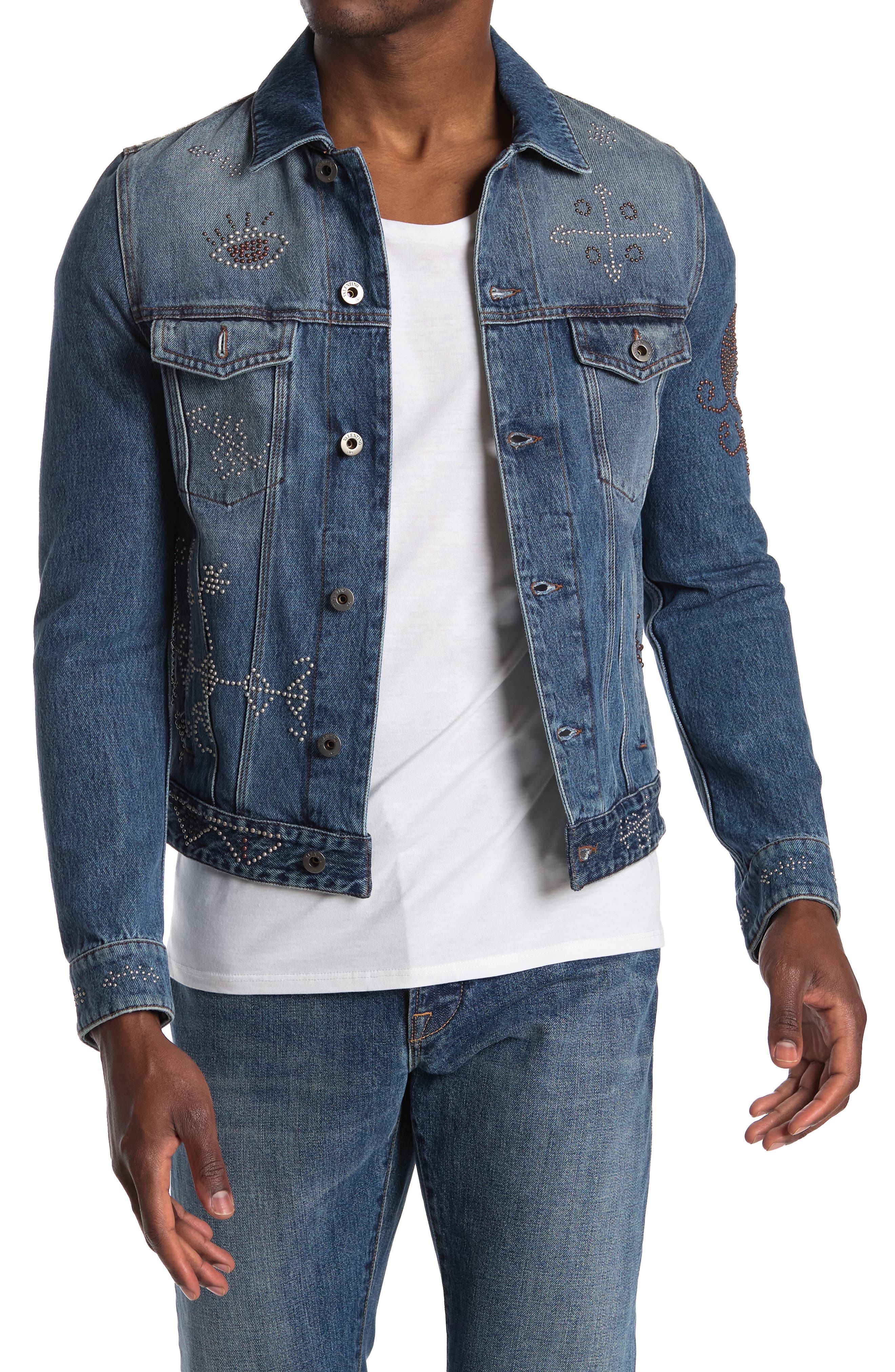 studded denim jacket mens