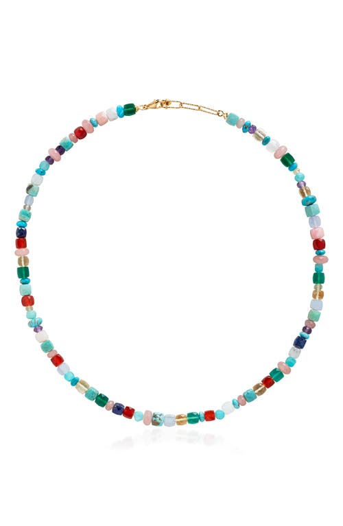 Monica Vinader Freedom Beaded Gemstone Necklace in Yellow Gold at Nordstrom