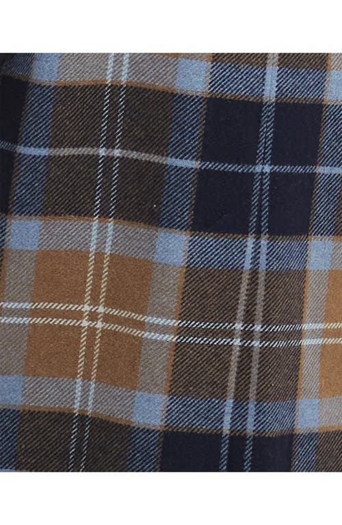 Barbour Kira Tartan Wool Blend Car Coat In Sky Dress Tartan/dark Navy