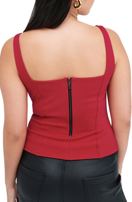 Marcella Anya Crop Camisole In Red