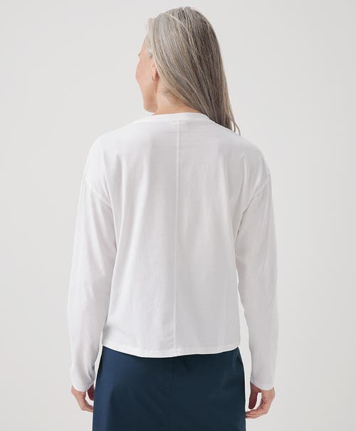 Shop Pact Organic Cotton Softspun Long Sleeve Pocket Tee In White