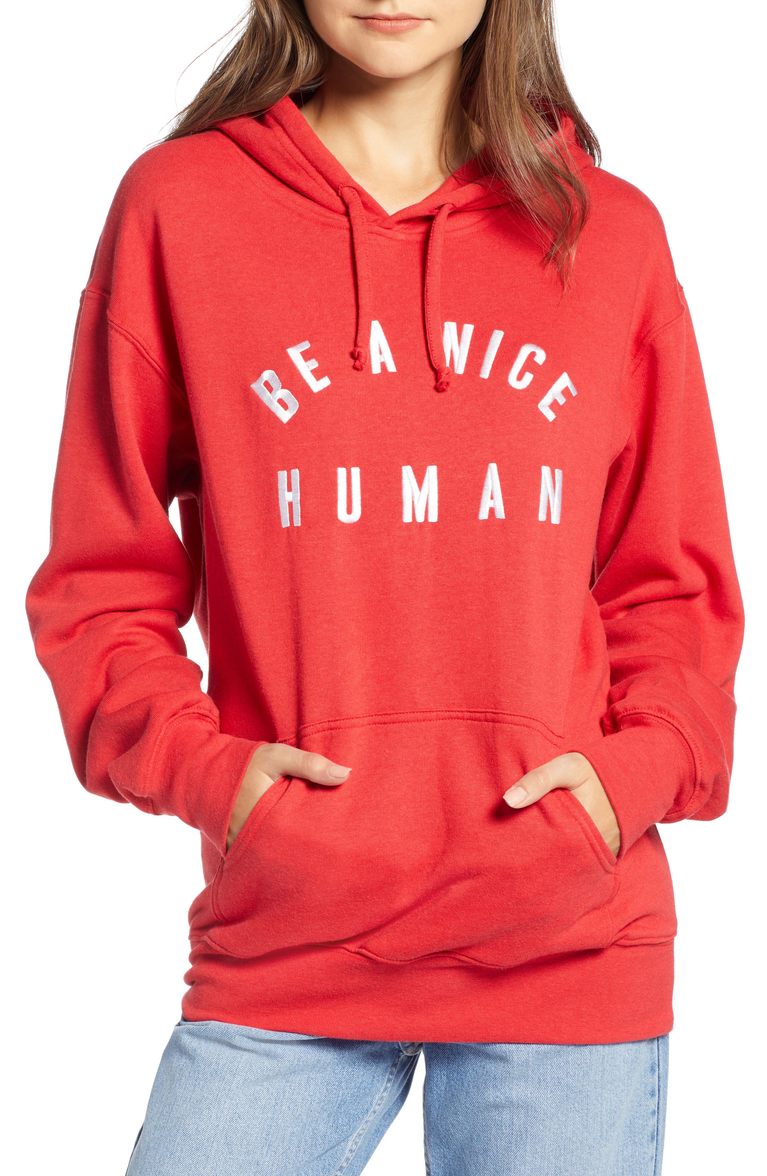 be a nice human hoodie