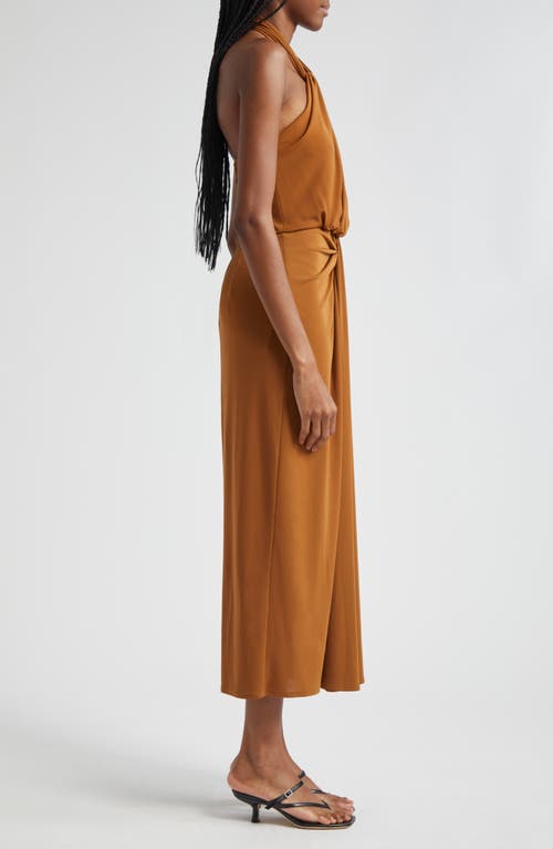 Shop Cinq À Sept Kaily Halter Midi Dress In Baked Cookie