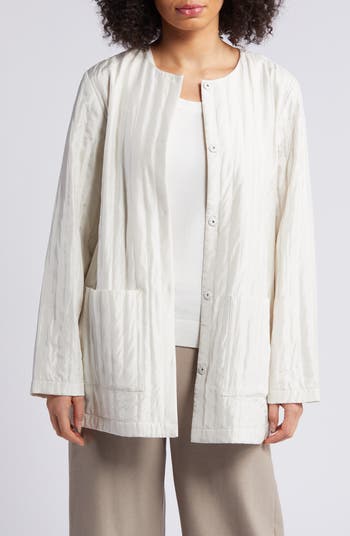 Eileen Fisher Quilted Silk Jacket | Nordstrom
