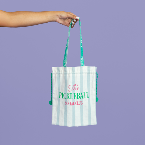 Jollity & Co Pickleball Social Club Tote And Paddle Bags In Small Paddle Bag