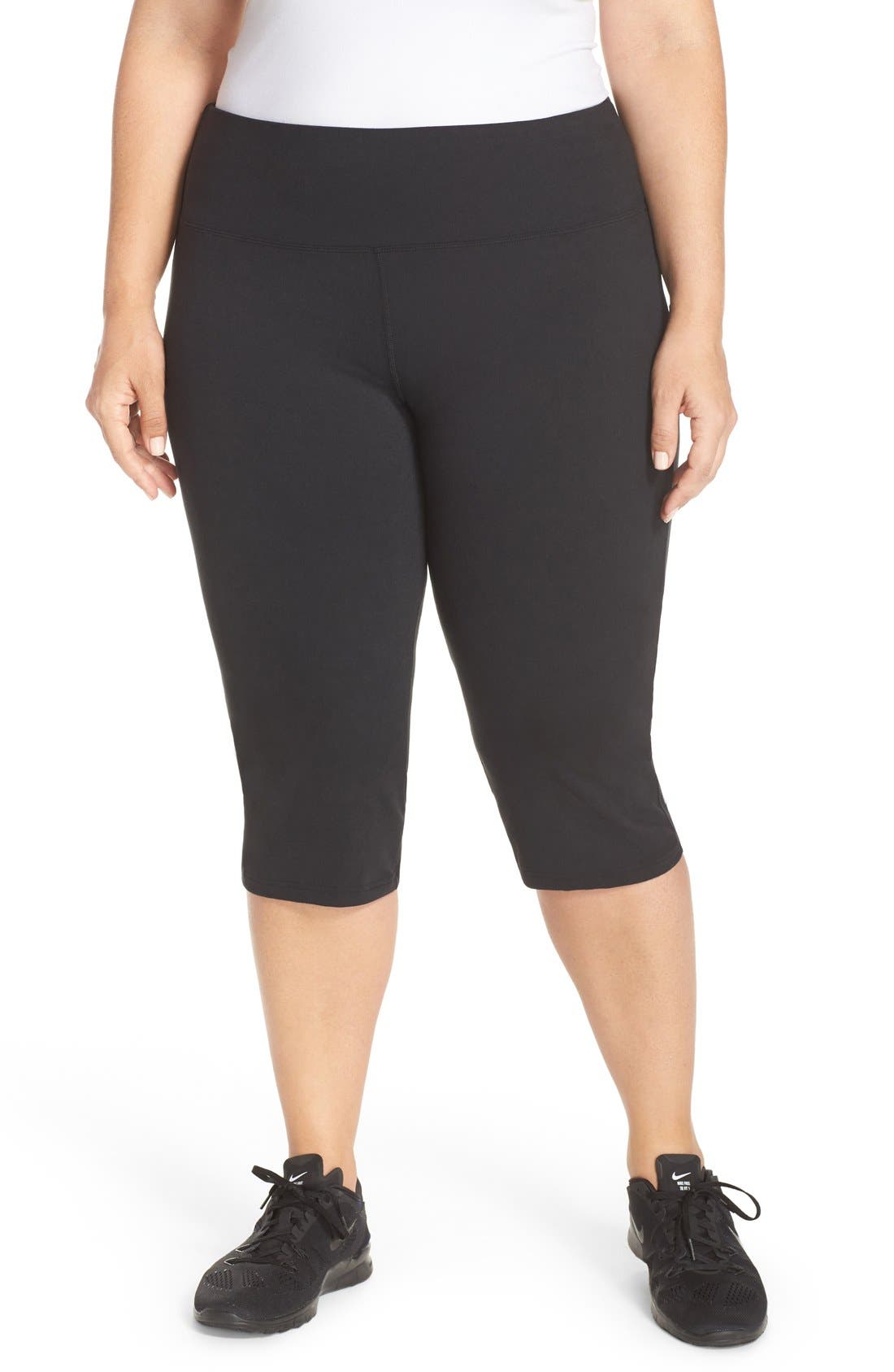Marika Curves Print High Rise Control Top Capris (Plus Size) Nordstrom
