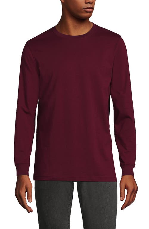 Shop Lands' End Super-t Long Sleeve T-shirt In Rich Burgundy