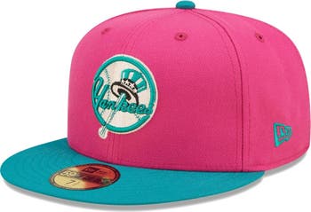 Men's New Era Pink/Green New York Yankees Cooperstown Collection Yankee  Stadium Passion Forest 59FIFTY Fitted Hat 