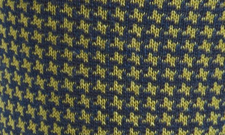 Shop Pantherella Highbury Houndstooth Dress Socks In Dark Blue