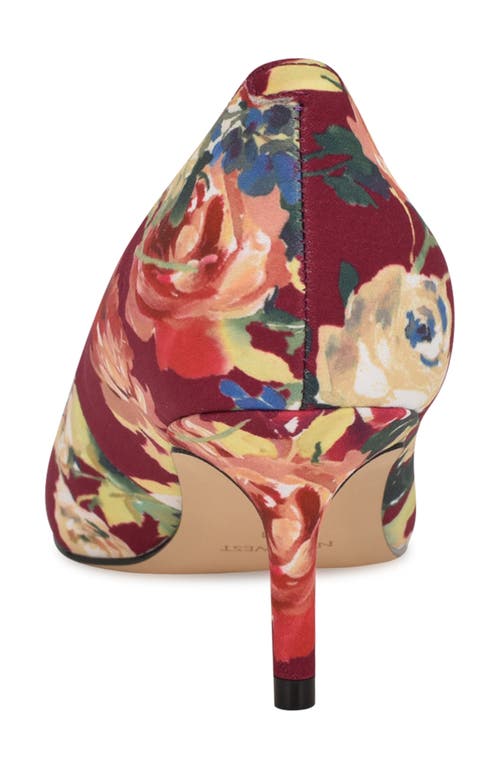 Shop Nine West Arlene Pointed Toe Pump In Red Floral Multi