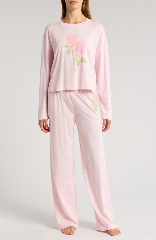 PJ Salvage Cotton & Modal Pajamas in Blush 