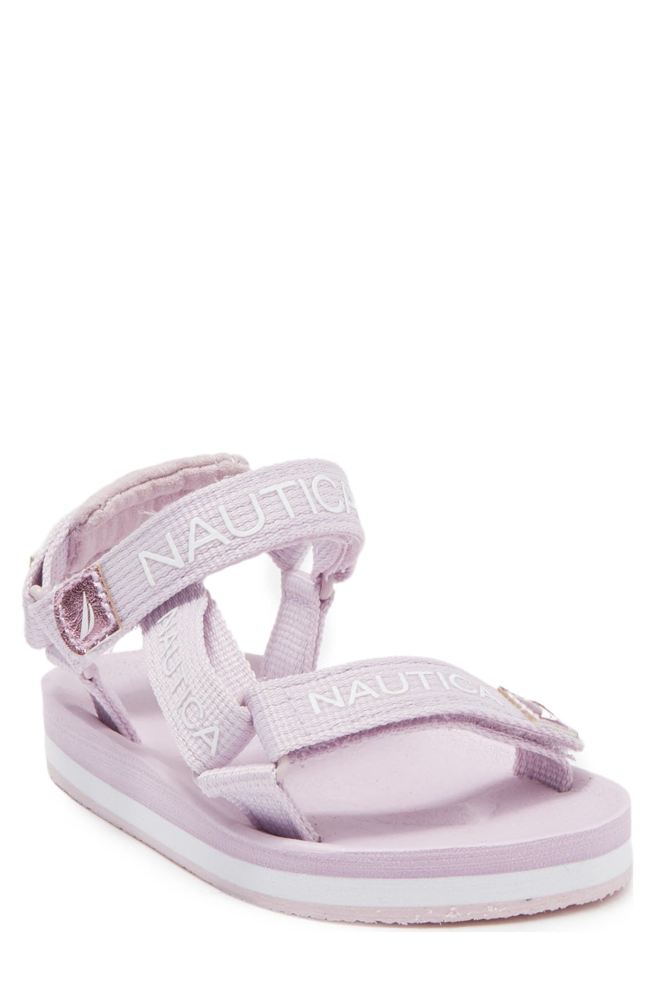 Nautica Kids' Alevino Hook-and-loop Sandal In Pink W/metallic Pink