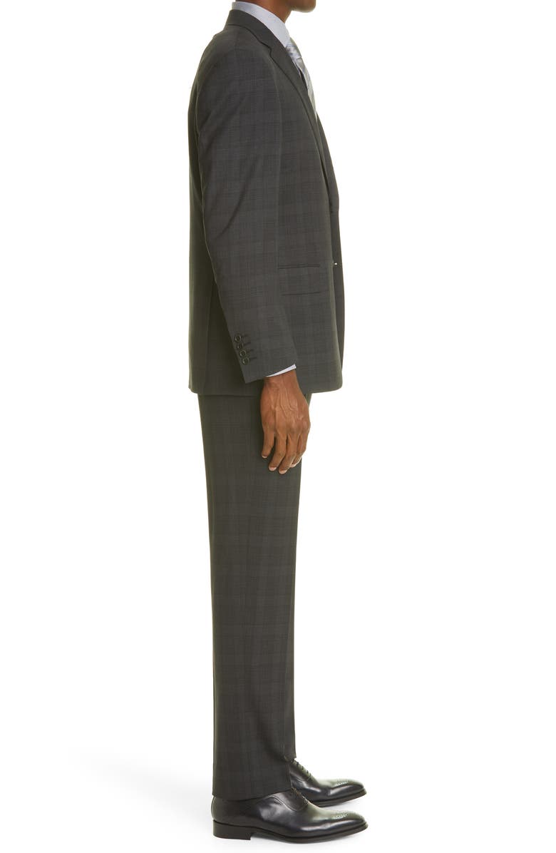 Canali Sienna Soft Classic Fit Plaid Wool Suit, Alternate, color, 
