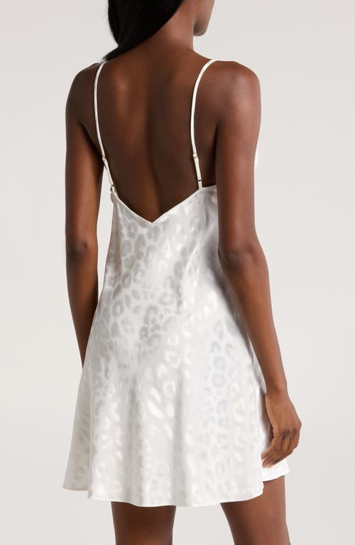 Shop Natori Decadence Jacquard Satin Chemise In Warm White