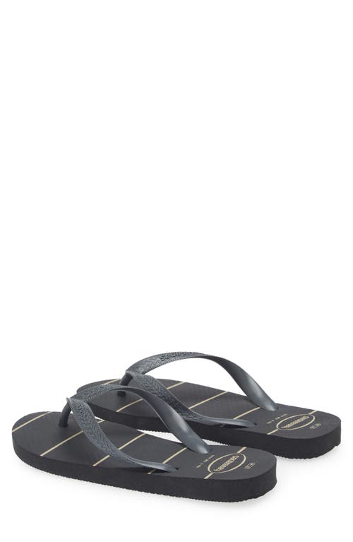 Shop Havaianas Top Flip Flop In Black