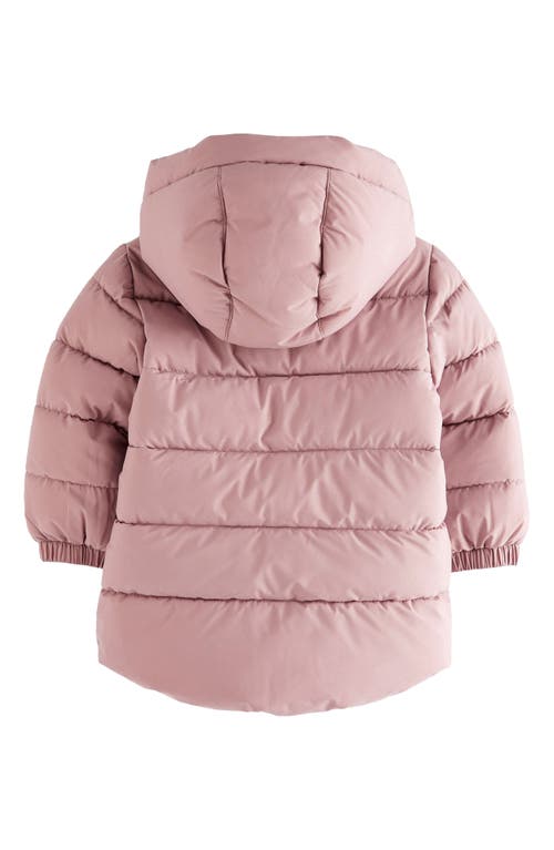 Shop Next Kids' Hooded Puffer Jacket In Pink