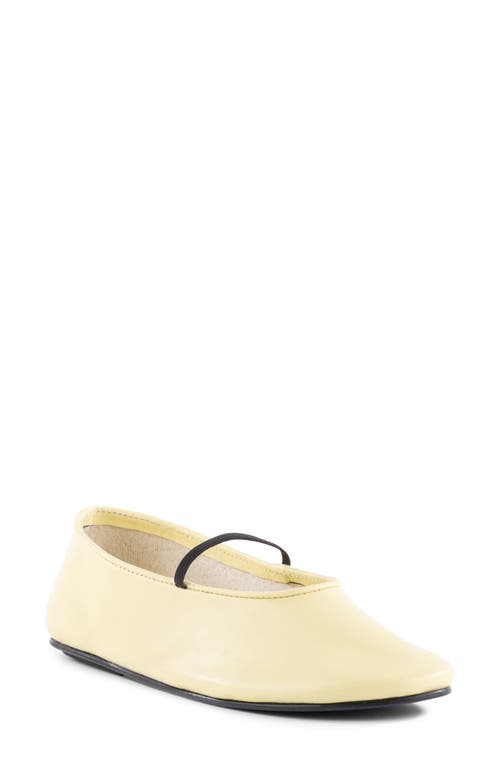 Neon Moon Mary Jane Flat in Pale Lime