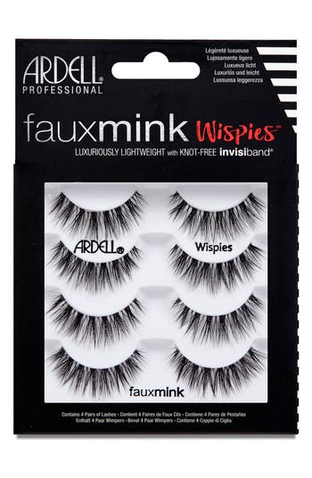 Ardell Faux Mink Wispies Fake Eyelashes In Black