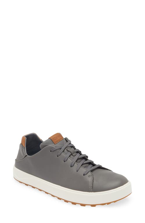 Olukai Wai'alae Waterproof Leather Golf Shoe In Stone/stone