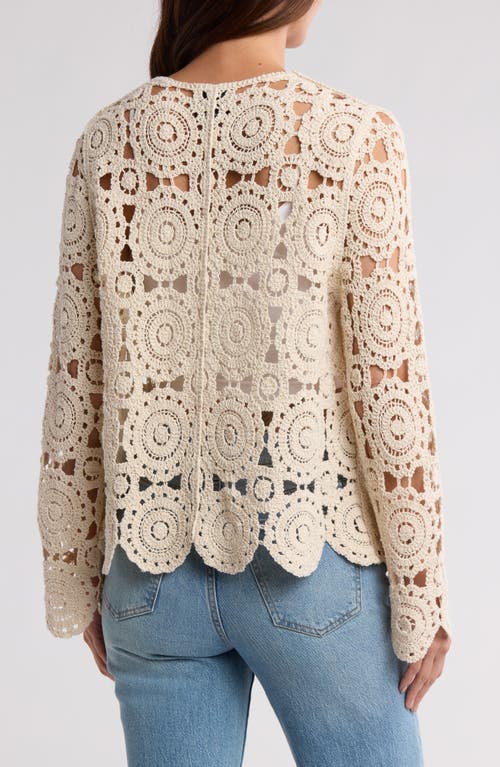 FORGOTTEN GRACE FORGOTTEN GRACE CROCHET CIRCLE BUTTON FRONT CARDIGAN