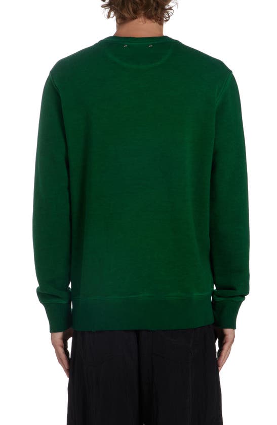 Shop Golden Goose Journey Crewneck Sweatshirt In Green Jacket