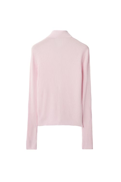 Shop Burberry Rib Knit Shirt In Cameo