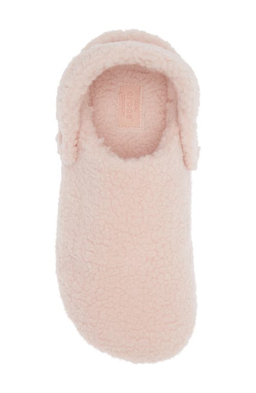 Shop Crocs Classic Cozzzy Faux Fur Slipper Clog In Pink Clay