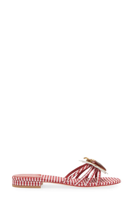 Shop Jeffrey Campbell Abeegail Flip Flop In Red White Gingham