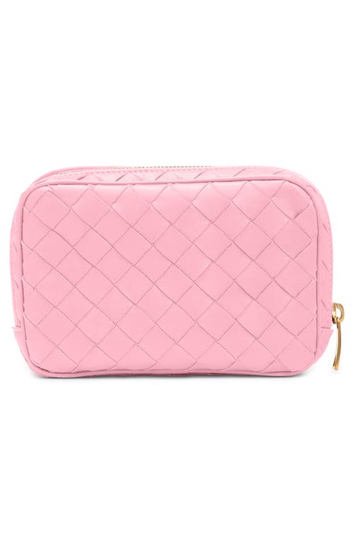 Bottega Veneta Small Intrecciato Leather Pouch In Ribbon/gold