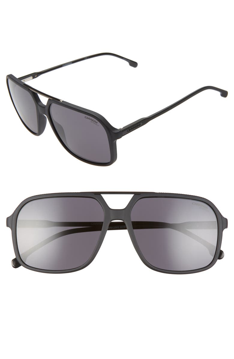 Carrera Eyewear 59mm Polarized Aviator Sunglasses, Main, color, 