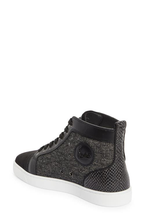 Shop Christian Louboutin Louis Junior Orlato High Top Sneaker In Black