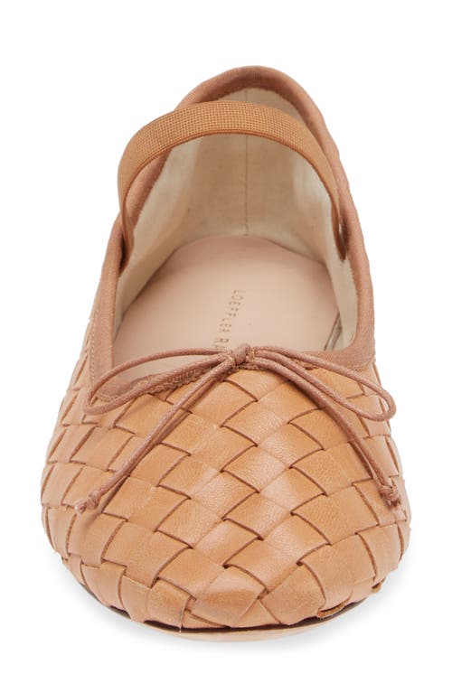 Loeffler Randall Leonie Woven Leather Ballerina Flats In Honey