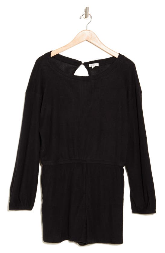 Wishlist Knit Long Sleeve Romper In Black