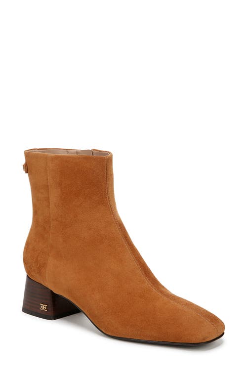 Sam Edelman Paige Ankle Bootie Amber Brown Leather In Amber Brown