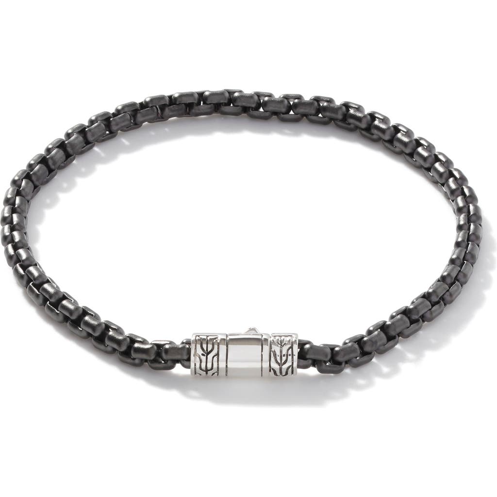 John Hardy Classic Chain Bracelet In Black/silver