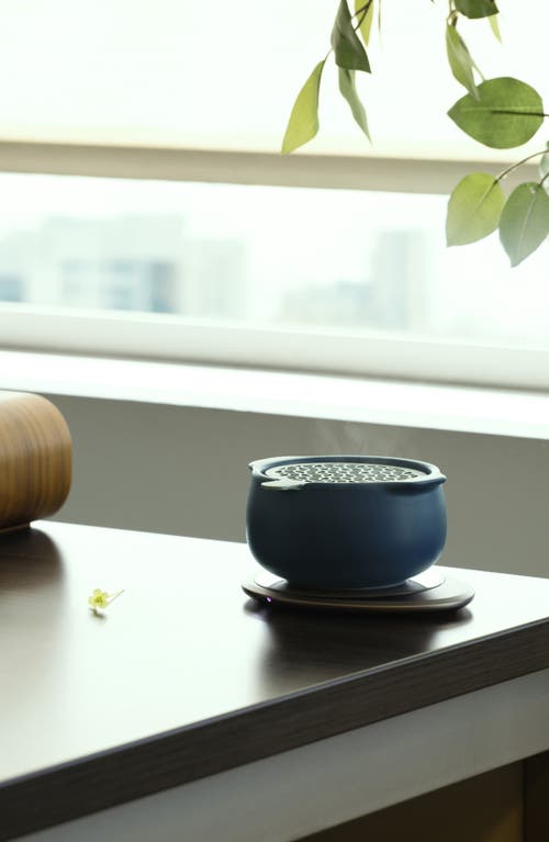 Ohom Jun Self-heating Diffuser Set In Navy Blue