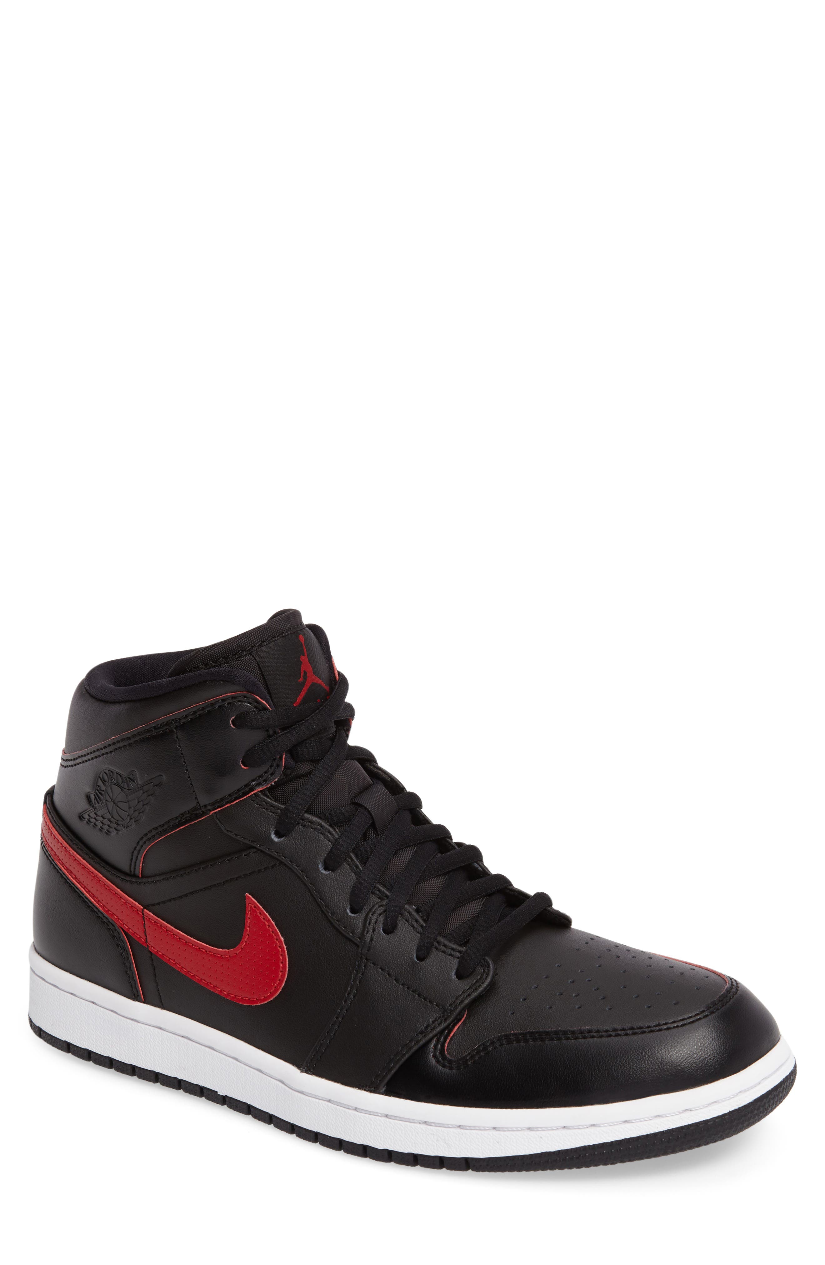 UPC 193658124034 product image for Men's Air Jordan 1 Mid Sneaker, Size 8 M - Black | upcitemdb.com