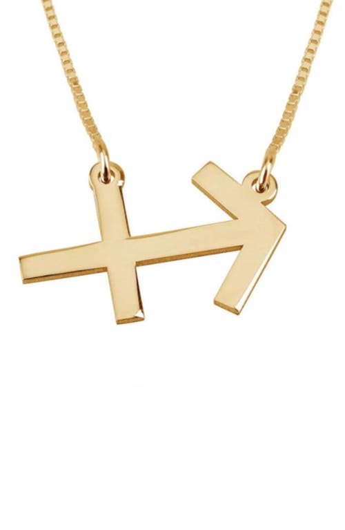 Zodiac Pendant Necklace in Gold Plated - Sagittarius