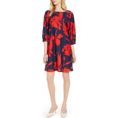Halogen Flowy Shift Dress, Blue