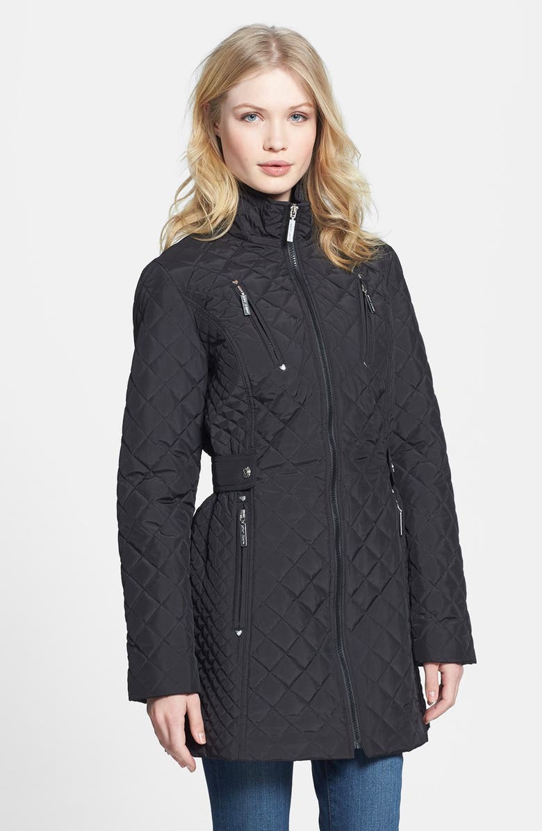 Betsey Johnson Lace-Up Back Quilted Jacket (Online Only) | Nordstrom