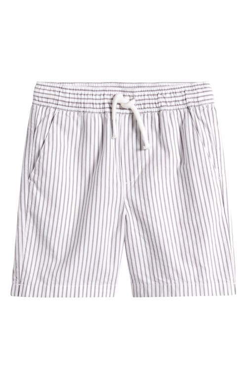 Nordstrom Kids' Pull-on Woven Shorts In Grey- White Backyard Stripe