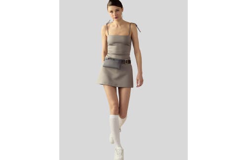 Shop Cynthia Rowley Bonded Basics Dress In Grey