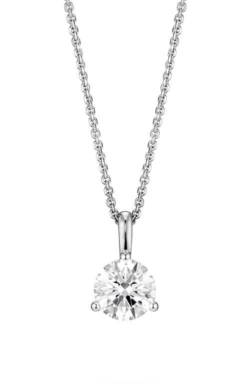 Lab-Grown Diamond Bail Pendant Necklace in 1.0Ctw White Gold