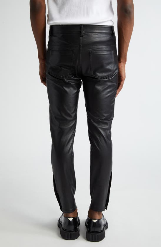 Shop Undercover Leather Skinny Pants In Black