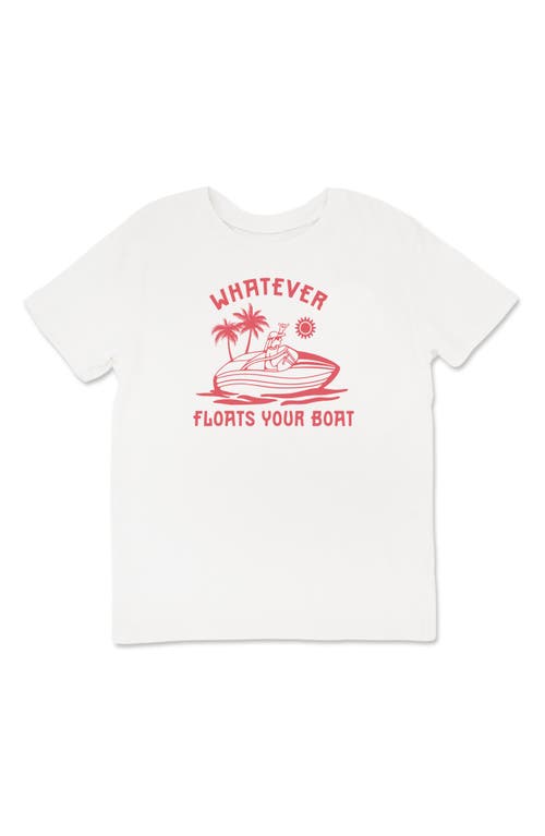 Feather 4 Arrow Kids' Floats Your Boat Cotton Graphic Tee in White