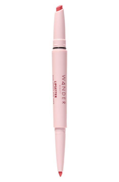 Shop Wander Beauty Lipsetter Dual Lipstick & Liner In Roaming Rose