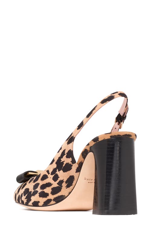 Kate Spade New York Bowdie Slingback Pointed Toe Pump In Tan Multi