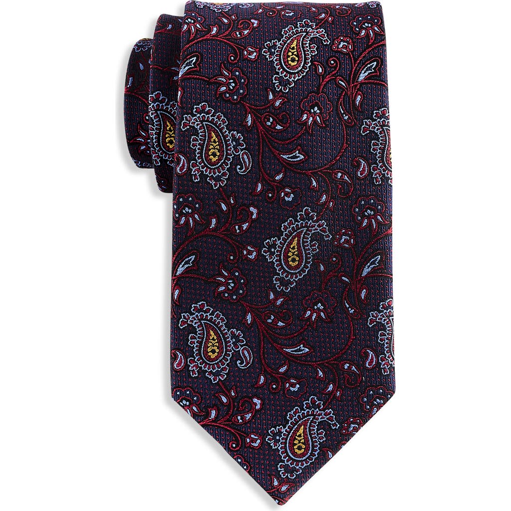 Oak Hill Premium By Dxl Oak Hill Premium Paisley Vines Tie In Burgundy