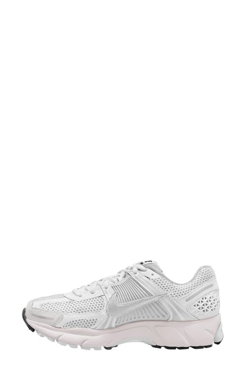 Nike Womens Light Orewood Brown Sail Zoom Vomero 5 Logo-embossed Leather And Mesh Low-top Trainers In White/vast Grey/black