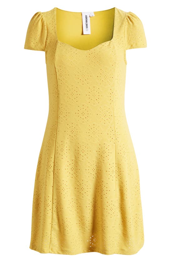 SOMETHING NEW SOMETHING NEW ANNE EYELET MINIDRESS